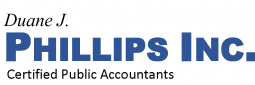 DUANE J. PHILLIPS INC., CPAs Logo